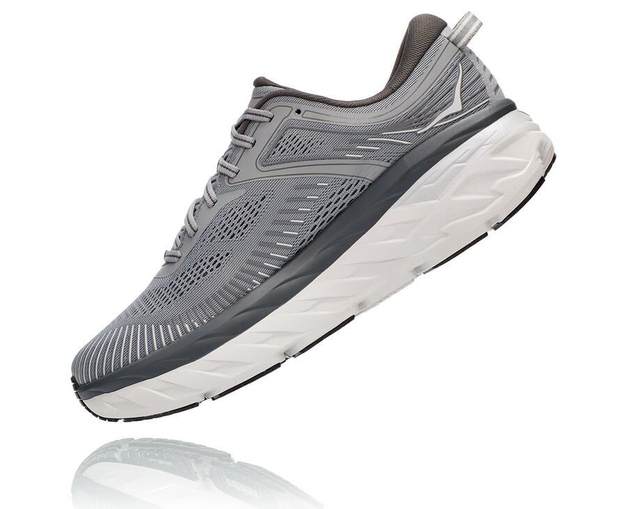 Hoka One One Tenisky Panske Siva - Bondi 7 - 82046-QTWP